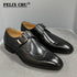 Italian Wingtip Monk Strap Brogue Leather Formal Shoes for Men